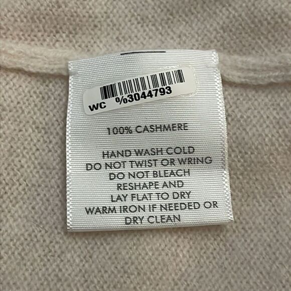 White + Warren Cream Beige Knotted Cashmere Knit Sweater Women's Size Large - Picture 5 of 10